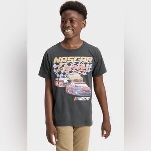 Boys NASCAR Large Black Short Sleeve Graphic Tee Shirt Top NEW Large